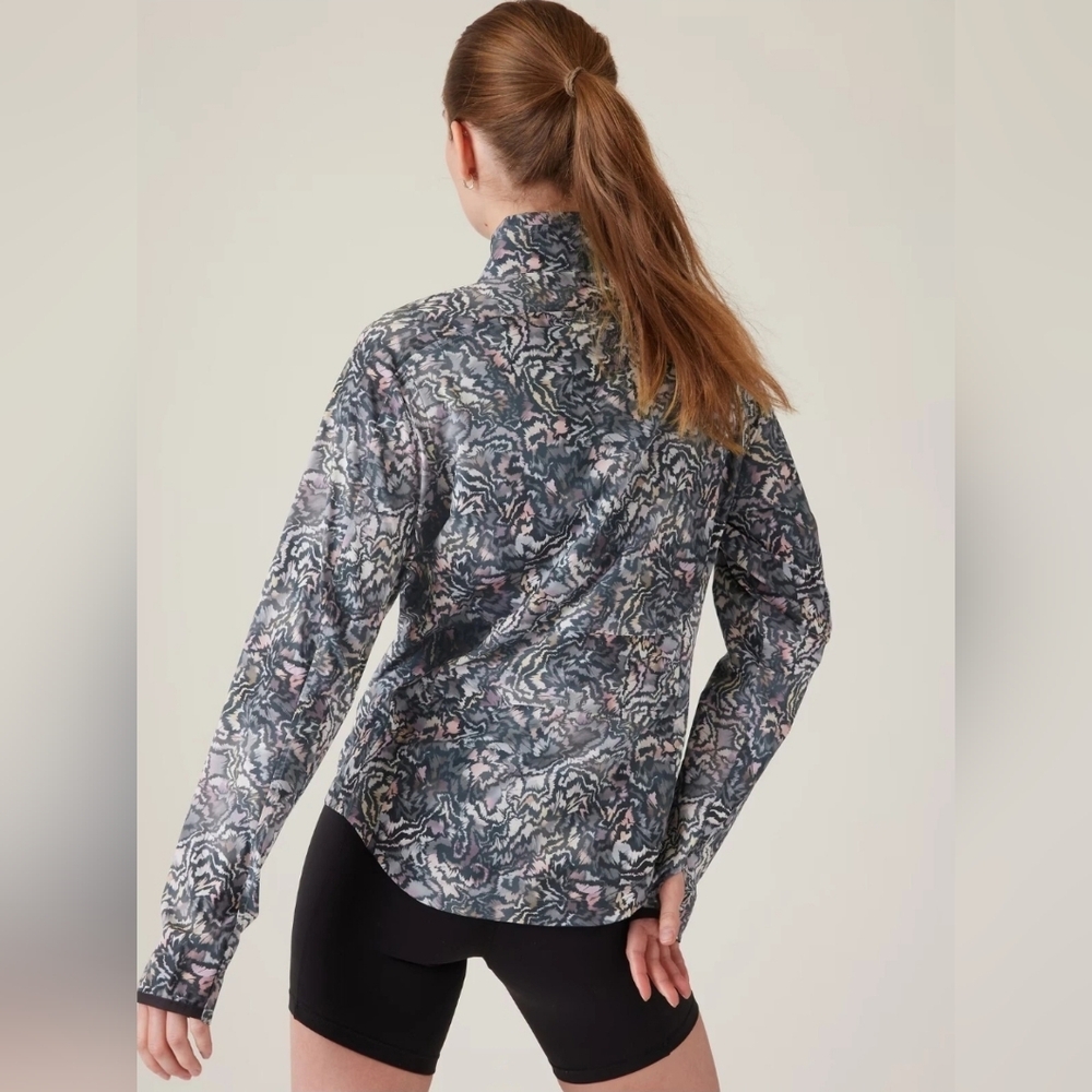 Athleta‎ Run With It Kinetic Abstract  Women's Running Fitness Jacket XL - Picture 2 of 13